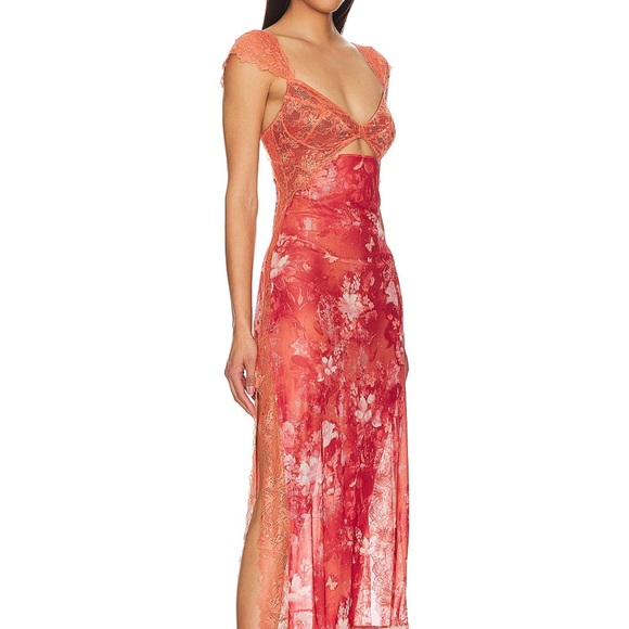 Free People Suddenly Fine Maxi Apricot Combo - Picture 5 of 6